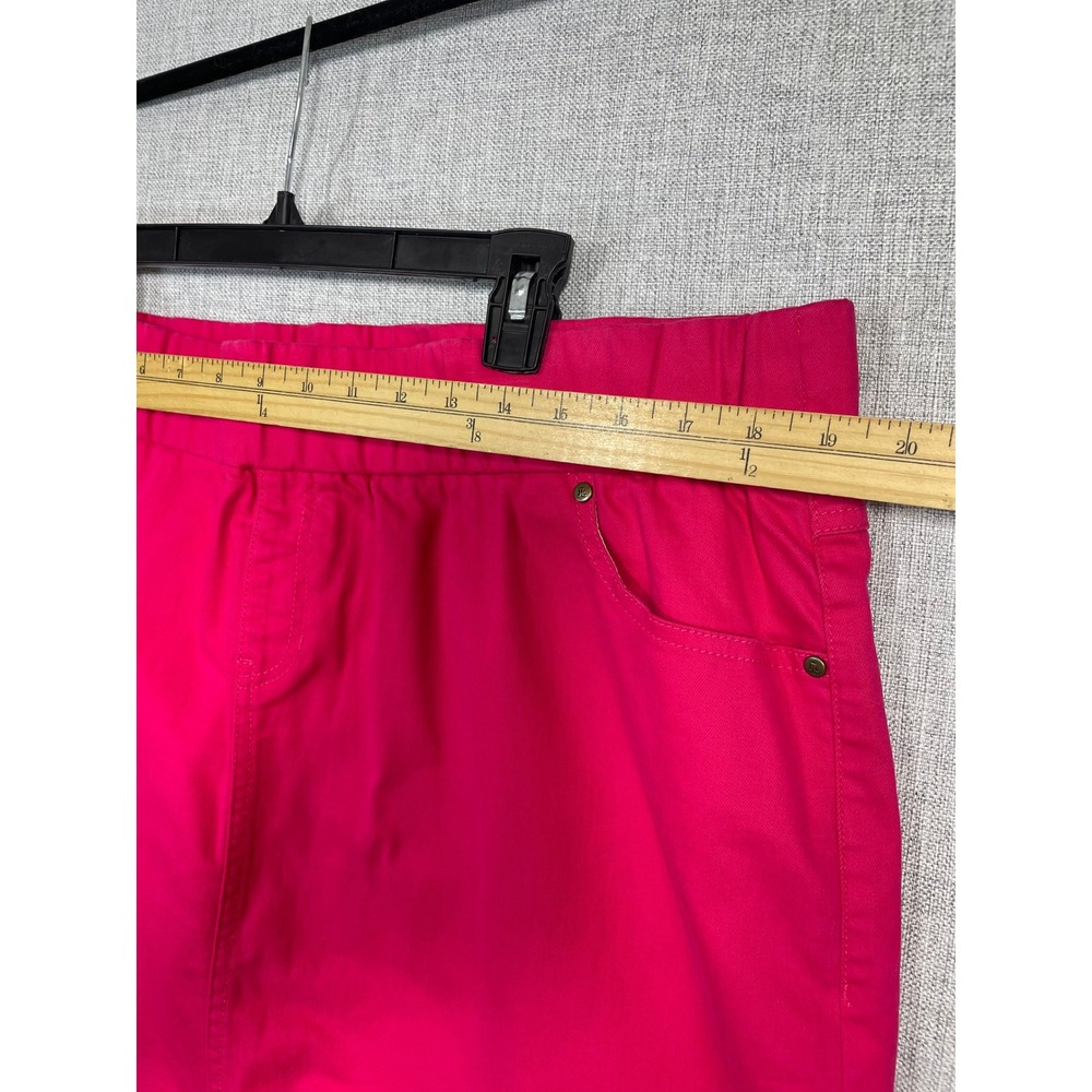 Jessica London Womens Denim Skirt Size 20W‎ Pink Cotton Blend Pull On Pencil - Picture 6 of 10